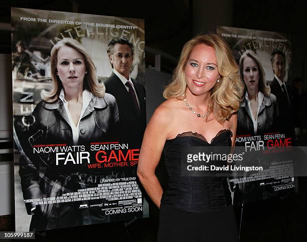 Former CIA officer Valerie Plame Wilson attends a special screening of Summit Entertainment's "Fair Game" at the Museum of Tolerance on October 24,...