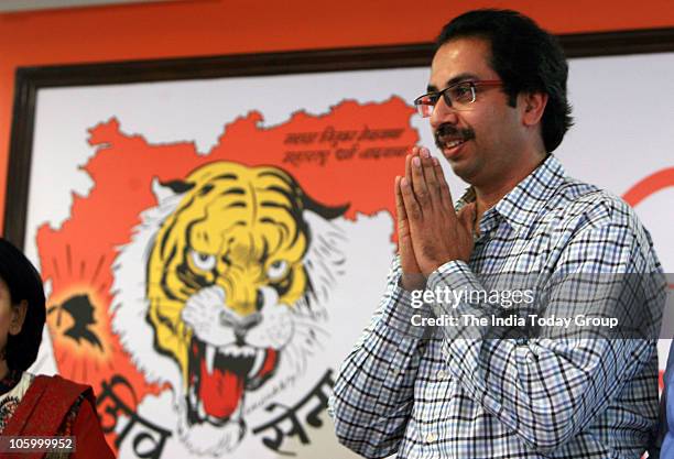 Shiv Sena executive president Uddhav Thackeray at a press conference in Mumbai on Friday, October 22, 2010.