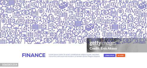 finance banner - fintech stock illustrations