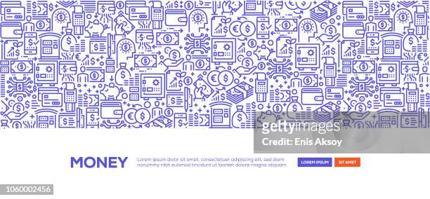 money banner - financial technology stock illustrations