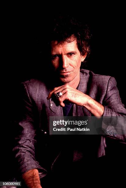 Keith Richards of the Rolling Stones on the Steel Wheels Tour in 1989 in Birmingham, Al.