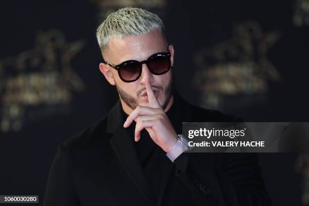 French DJ William Sami Etienne Grigahcine aka DJ Snake poses on the red carpet upon his arrival to attend the 20th NRJ Music Awards ceremony at the...