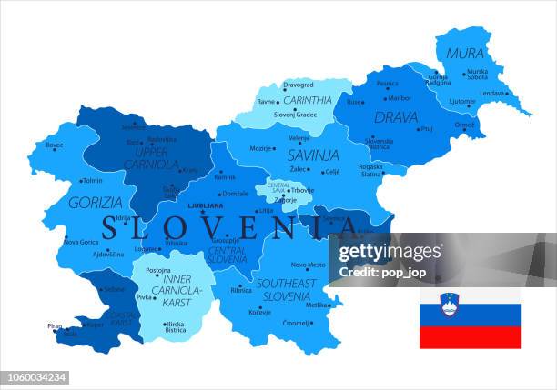 04 - slovenia - blue spot isolated 10 - koper slovenia stock illustrations