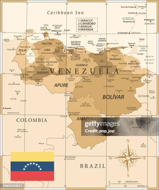 25 -venezuela - vintage golden 10 - venezuela flag stock illustrations