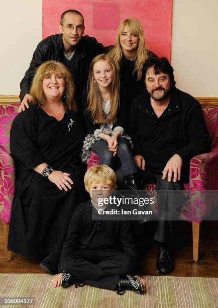 Jane Cox, James Hooton, Eden Taylor-Draper, Emma Atkins, Steve Halliwell and Jack Downham attend a photocall to promote the Emmerdale special edition...