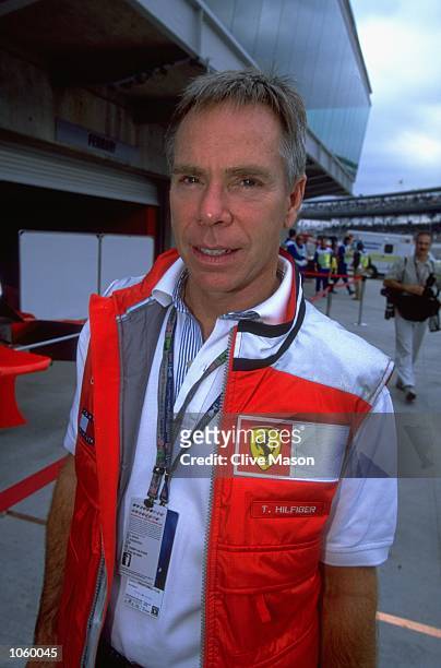 Fashion designer Tommy Hilfiger pictured before the US Formula One Grand Prix at Indianapolis, Indiana. \ Mandatory Credit: Clive Mason /Allsport