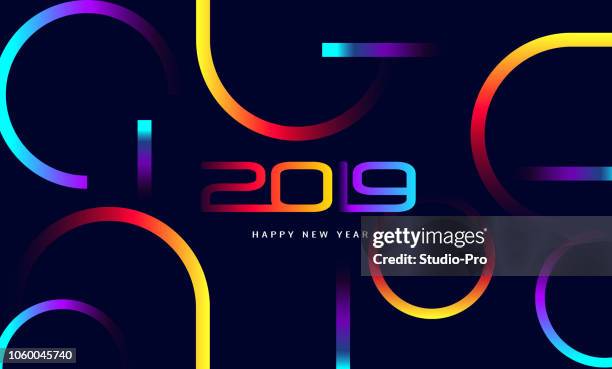 happy new year 2019 background for your christmas - happy new year 2019 background stock illustrations