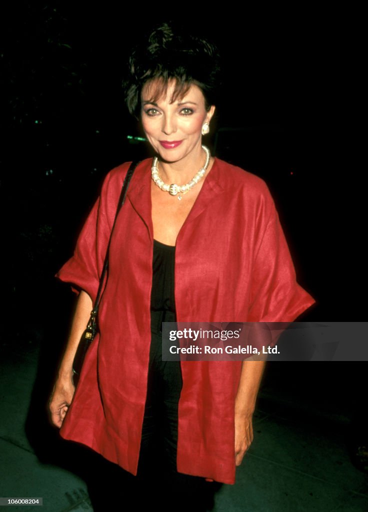 Joan Collins at Spago in Hollywood - August 2, 1983