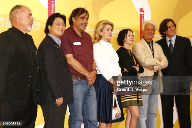 Bigas Luna, Park Chan-Wook, Paulo Branco, Catherine Deneuve, president, Chulpan Khamatova, Michele Placido and Cameron Crowe - "Venezia 63" Jury