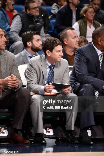 Assistant Coach Darren Erman of the New Orleans Pelicans looks on during the game against the Phoenix Suns on November 10, 2018 at Smoothie King...