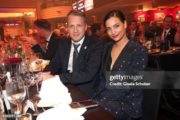 Oliver Pocher and his girlfriend Amira Aly during the McDonald's Benefiz Gala benefit to McDonald's Kinderhilfe Stiftung at hotel Bayerischer Hof on...