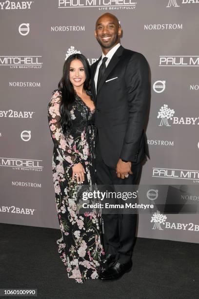 Vanessa Laine Bryant and Kobe Bryant attend the 2018 Baby2Baby Gala Presented by Paul Mitchell at 3LABS on November 10, 2018 in Culver City,...