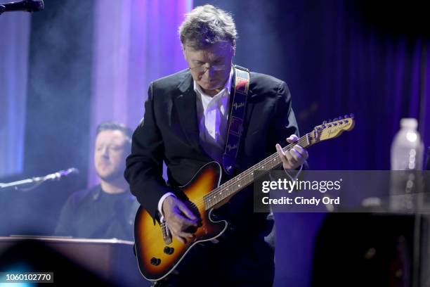 Steve Winwood performs on stage at A Funny Thing Happened On The Way To Cure Parkinson's benefitting The Michael J. Fox Foundation at the Hilton New...