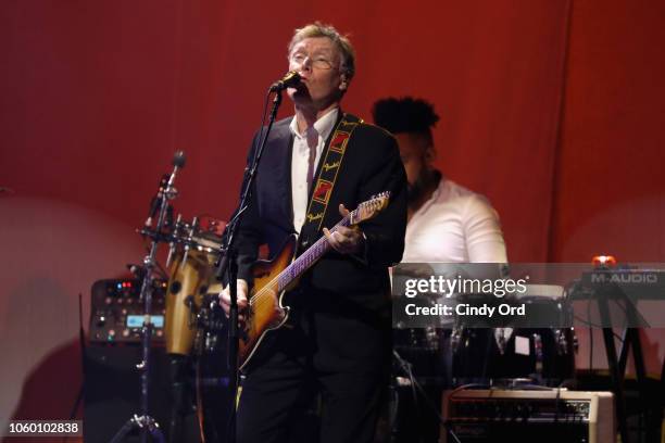 Steve Winwood performs on stage at A Funny Thing Happened On The Way To Cure Parkinson's benefitting The Michael J. Fox Foundation at the Hilton New...