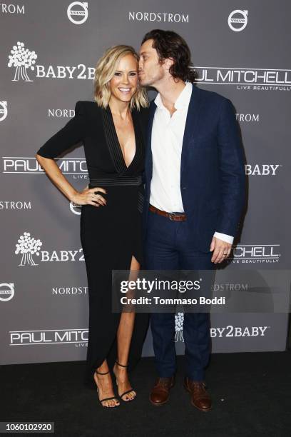 Erinn Bartlett and Oliver Hudson attend the 2018 Baby2Baby Gala Presented by Paul Mitchell at 3LABS on November 10, 2018 in Culver City, California.