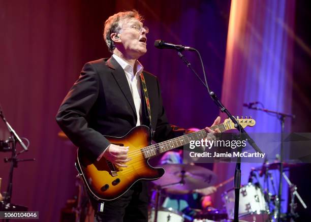 Steve Winwood performs on stage at A Funny Thing Happened On The Way To Cure Parkinson's benefitting The Michael J. Fox Foundation at the Hilton New...