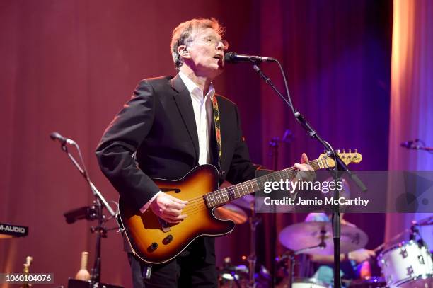 Steve Winwood performs on stage at A Funny Thing Happened On The Way To Cure Parkinson's benefitting The Michael J. Fox Foundation at the Hilton New...