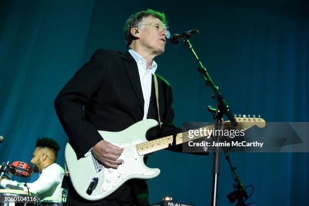 Steve Winwood performs on stage at A Funny Thing Happened On The Way To Cure Parkinson's benefitting The Michael J. Fox Foundation at the Hilton New...