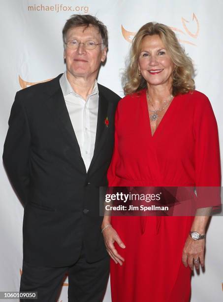Musician Steve Winwood and Eugenia Winwood attend A Funny Thing Happened on the Way to Cure Parkinson's 2018 at the Hilton New York on November 10,...