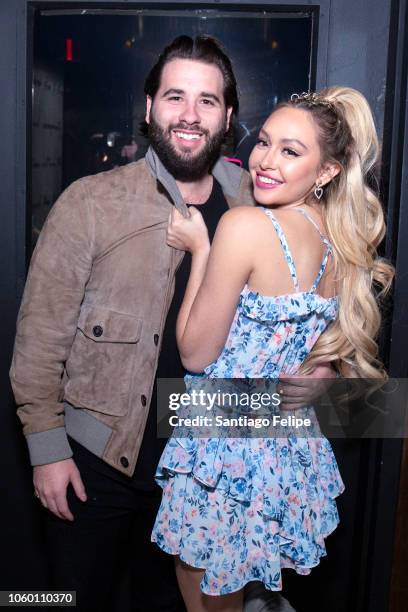 Jon Yunger and Corinne Olympios at 1OAK for her birthday celebration on November 10, 2018 in New York City.