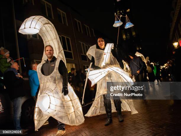 On November 10th 2018 in Utrecht, Netherlands. As soon it gets dark, children up to the age of 11 or 12 go door to door with hand-crafted lanterns...