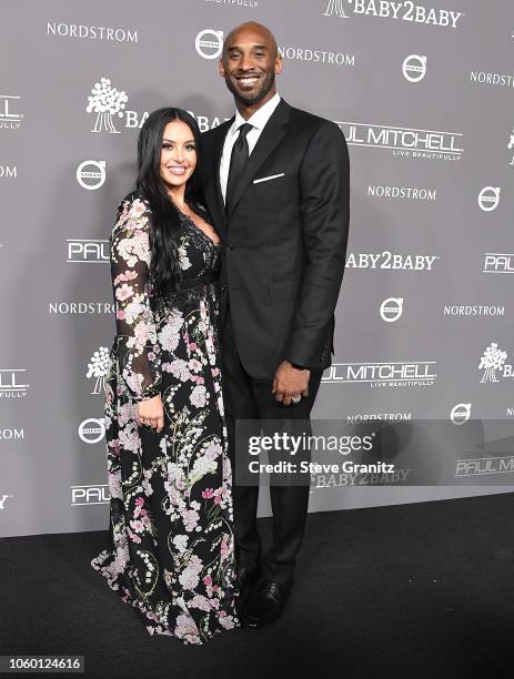 Kobe Bryant, Vanessa Laine Bryant arrives at the The 2018 Baby2Baby Gala Presented By Paul Mitchell Event at 3LABS on November 10, 2018 in Culver...