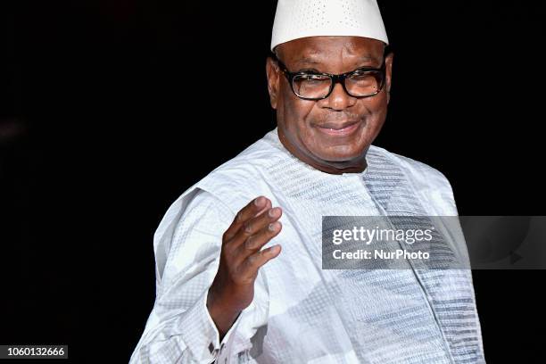 The president of Mali, Ibrahim Boubacar Keita at the International Ceremony of the Centenary of the Armistice of 1918 dinner at the Musée d'Orsay by...