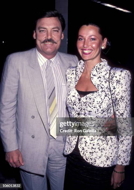 Stacy Keach and Malgosia Tomassi during Stacy Keach Sighting at Nicky Blair's Restaurant in Hollywood - May 28, 1986 at Nicky Blair's Restaurant in...
