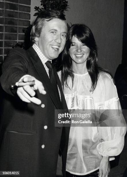 David Frost and Caroline Cushing during David Frost Sighted at La Scala Restaurant at La Scala Restaurant in Beverly Hills, California, United States.