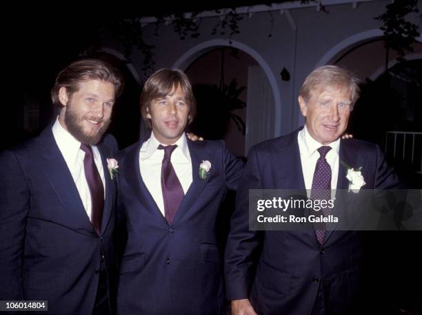 Jeff Bridges, Beau Bridges and Lloyd Bridges during Cindy Bridges' Wedding - August 31, 1979 at Bel Air Hotel in Bel Air, California, United States.