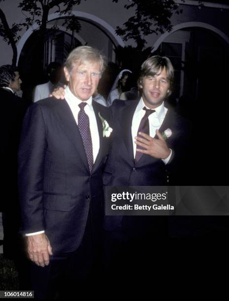 Lloyd Bridges and Beau Bridges during Cindy Bridges' Wedding - August 31, 1979 at Bel Air Hotel in Bel Air, California, United States.