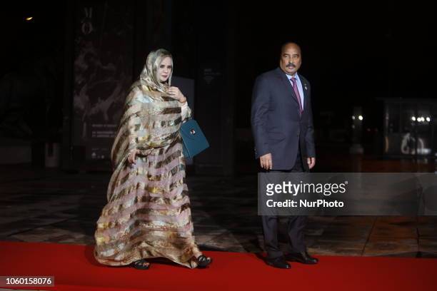 Mauritanian President Mohamed Ould Abdel Aziz and wife attend a state diner and a visit of the Picasso exhibition as part of ceremonies marking the...