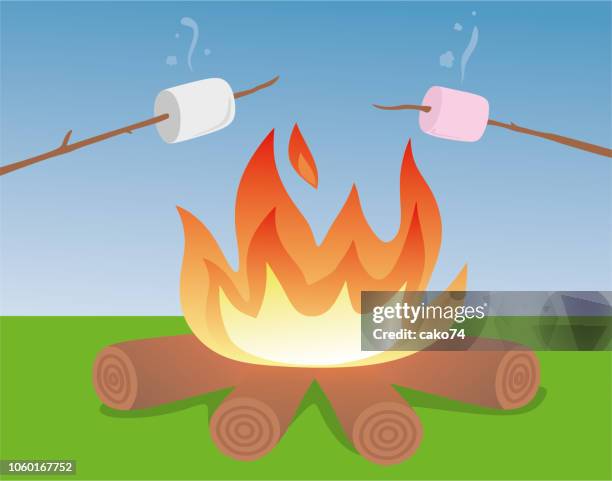 roasted marshmallow - caramel stock illustrations