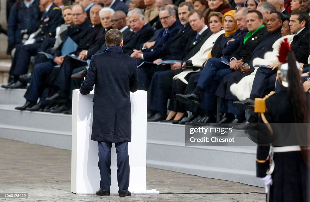 Ceremony For The commemoration Of The 100th Anniversary Of The End Of The First World War