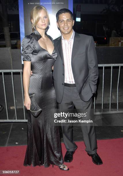 Daniella Deutscher and Jay Hernandez during "World Trade Center" New York Premiere - Arrivals at The Ziegfeld Theatre in New York, New York, United...