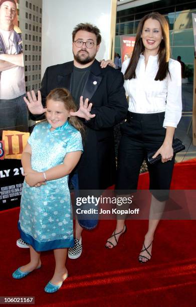 Kevin Smith, daughter Harley and wife Jennifer Schwalbach