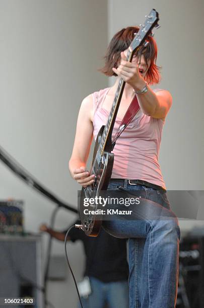 Carrie Brownstein of Sleater-Kinney during Lollapalooza 2006 - Day 1 at Grant Park in Chicago, Illinois, United States.