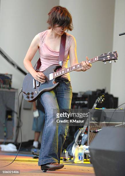 Carrie Brownstein of Sleater-Kinney during Lollapalooza 2006 - Day 1 at Grant Park in Chicago, Illinois, United States.