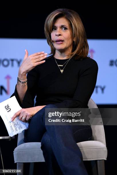 Hoda Kotb speaks onstage during "Closing The Dream Gap: Showing Girls What's Next" panel at 2018 Glamour Women Of The Year Summit: Women Rise at...