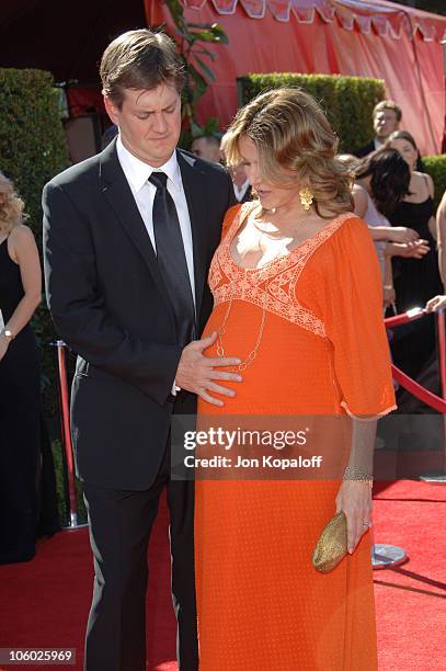 Bill Lawrence and Christa Miller during 58th Annual Primetime Emmy Awards - Arrivals at Shrine Auditorium in Los Angeles, California, United States.