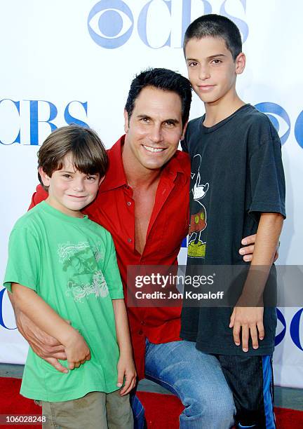 Don Diamont and sons Alexander and Luca during CBS 2006 TCA Summer Press Tour Party at Rosebowl in Pasadena, California, United States.