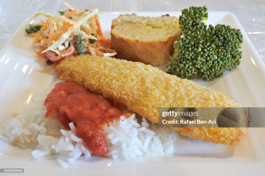 Fish Filet Served on a Plate