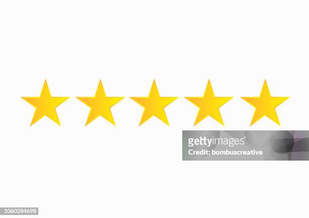 five star - 5 star review stock illustrations