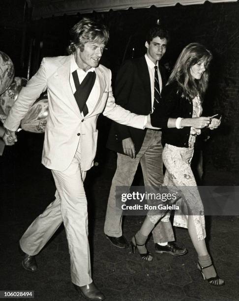 Robert Redford, guest and Shauna Redford during Graduation Party for Jamie Redford - June 2, 1980 at Tavern on the Green in New York City, New York,...