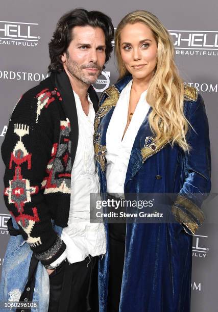 Greg Lauren, Elizabeth Berkley arrives at the The 2018 Baby2Baby Gala Presented By Paul Mitchell Event at 3LABS on November 10, 2018 in Culver City,...