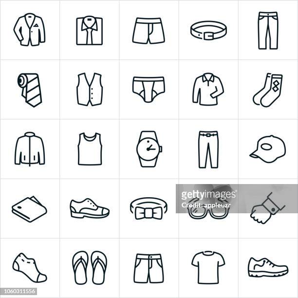 mens clothing icons - belt stock illustrations