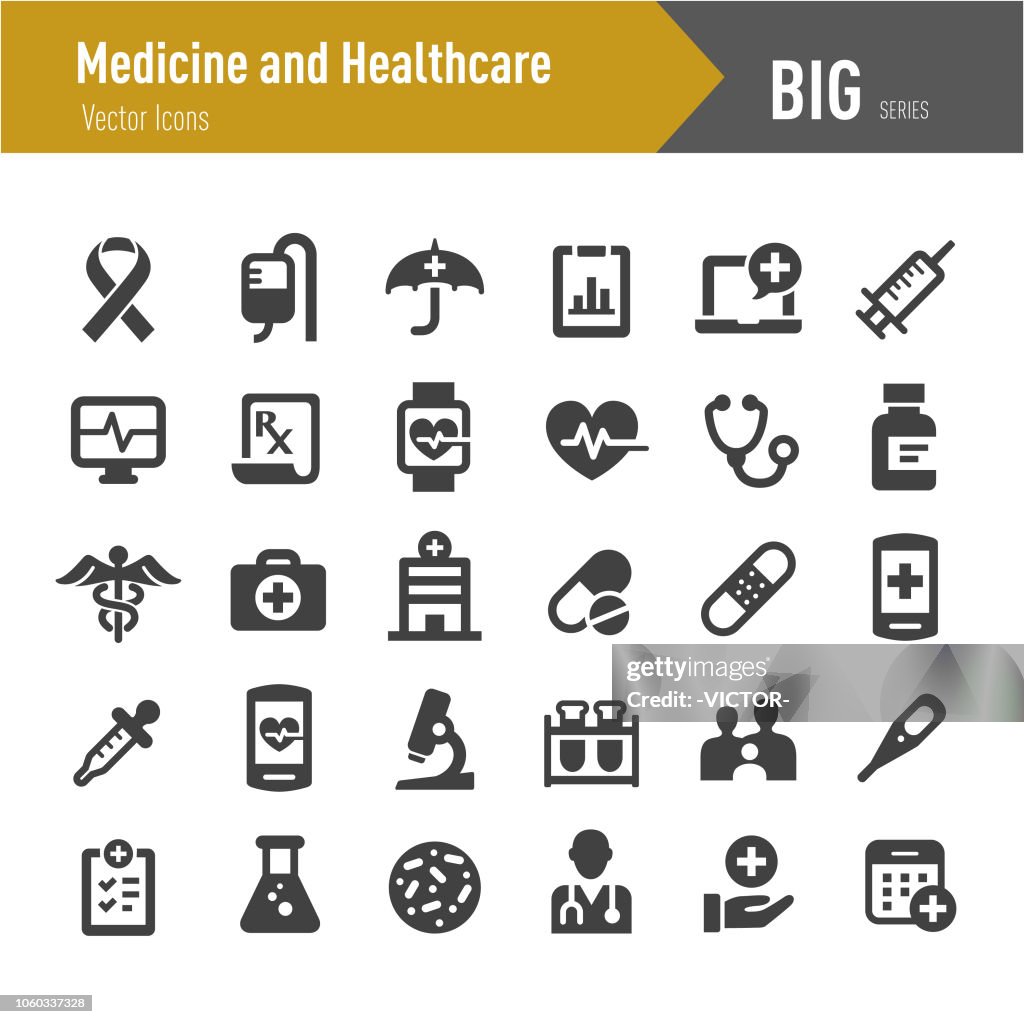 Medicina y salud iconos - grandes Series