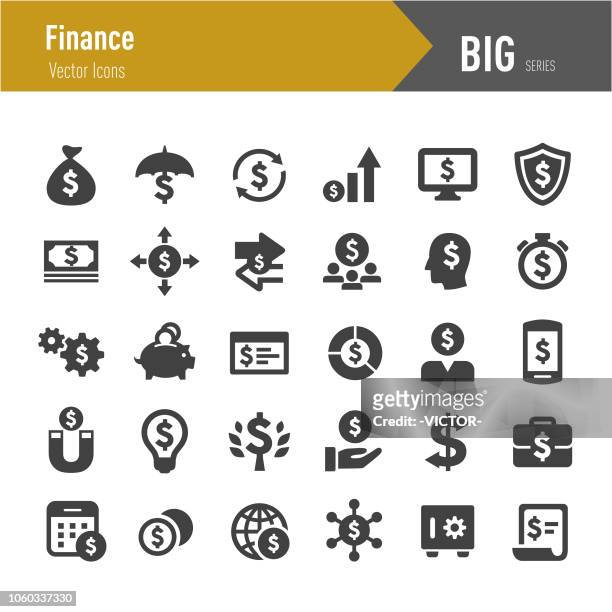 finance icons - big series - cash flow stock illustrations