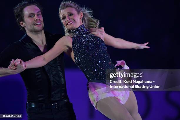 Kirsten Moore-Towers and Michael Marinaro of Canada perform in the Gala Exhibition during day three of the ISU Grand Prix of Figure Skating NHK...