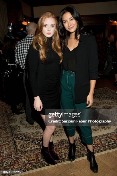 Abigail Cowen and Adeline Rudolph attend the special preview of Netflix’s original series ‘Chilling Adventures of Sabrina’ at the Spellman House in...